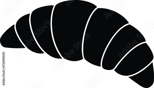 croissant silhouette vector