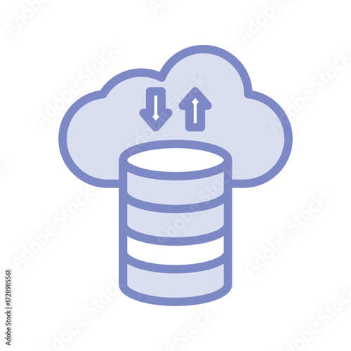 Big Data duotone line icon , vector, pixel perfect, illustrator file 
