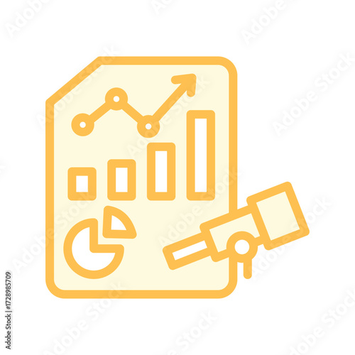 Business Forecasts duotone line icon , vector, pixel perfect, illustrator file 
