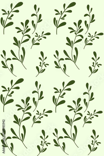 seamless floral pattern with leaves