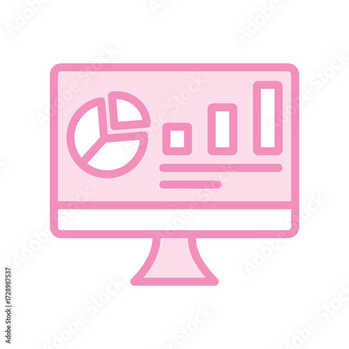 Data Visualization duotone line icon , vector, pixel perfect, illustrator file 
