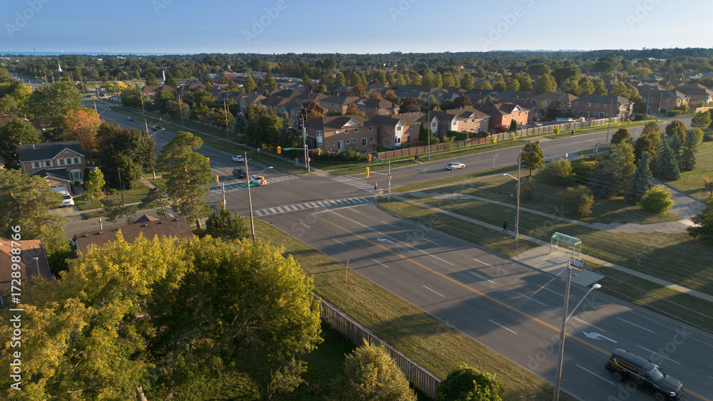Fototapeta premium aerial view of a city - Pickering, Ontario, Canada