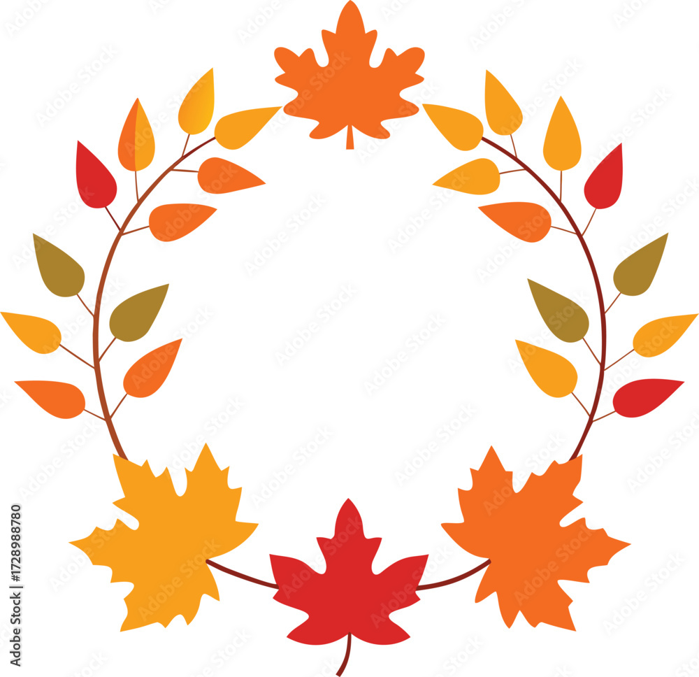 Fototapeta premium autumn leaves frame