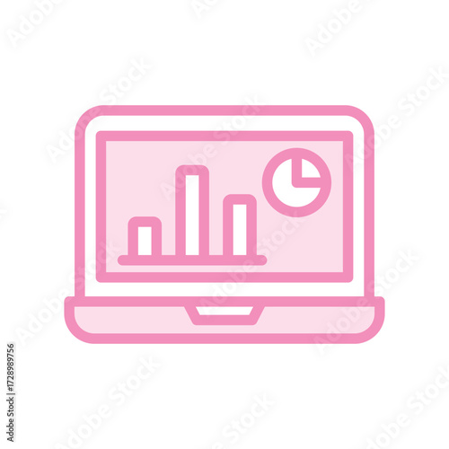 Statistics duotone line icon , vector, pixel perfect, illustrator file 
