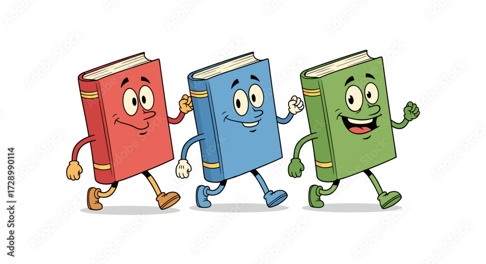 Fototapeta premium Friendly Books: Reading Adventures Together