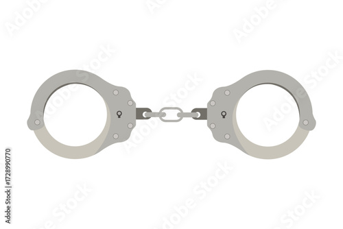 Handcuffs icon. Flat illustration of handcuffs vector icon for web design