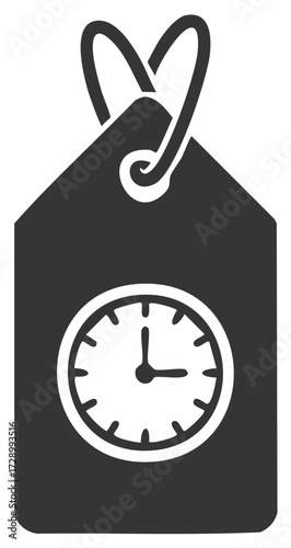 Price Tag Featuring A Clock Representing Time Sensitive Deals And Limited Time Offers