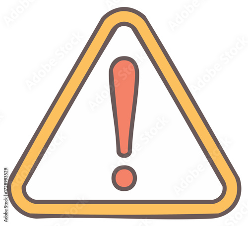Caution Exclamation Point Warning Icon Hazard Alert Graphic
