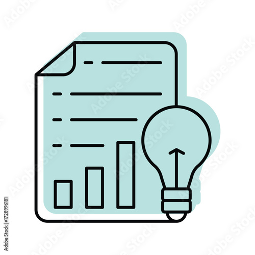 Data Driven color shadow thinline icon , vector, pixel perfect, illustrator file 
