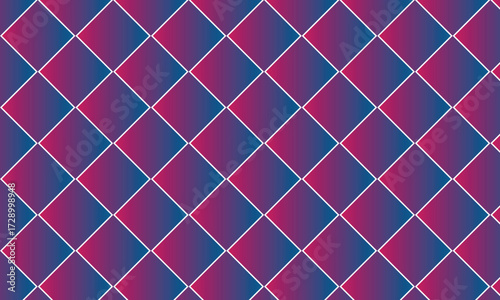 Abstract geometric pattern of intersecting diagonal lines creating a diamond grid in vibrant purple and blue hues