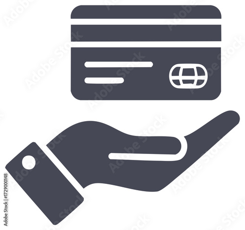 Offering a Credit Card in Hand Representing Financial Service and Payment Options