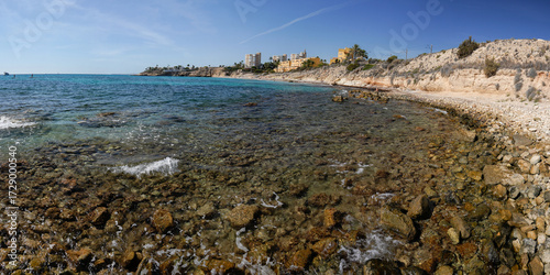 Panorámica de la Playa del Amerador , El Campello , Alicante , España