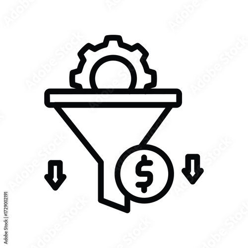 Conversion Rate line icon , vector, pixel perfect, illustrator file 
