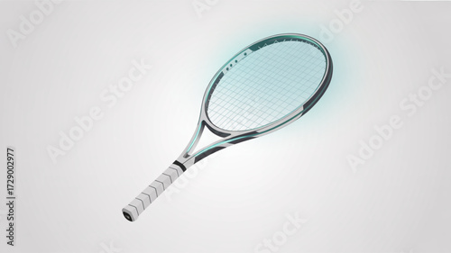 Professional tennis racket sports equipment for tennis match and tennis training equipment isolated object