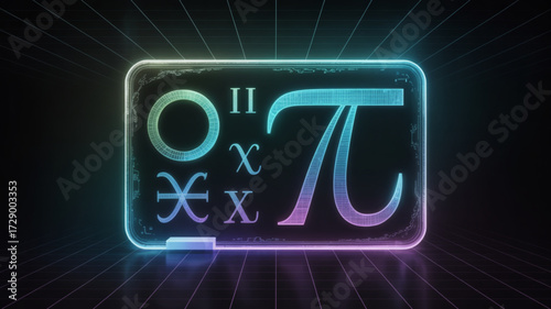 Explore mathematics symbols education concept for geometry algebra and calculus learning and knowledge sharing