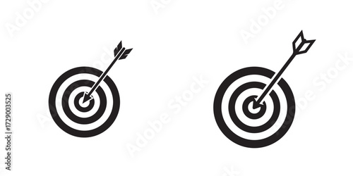 Dart Hitting Bullseye Target