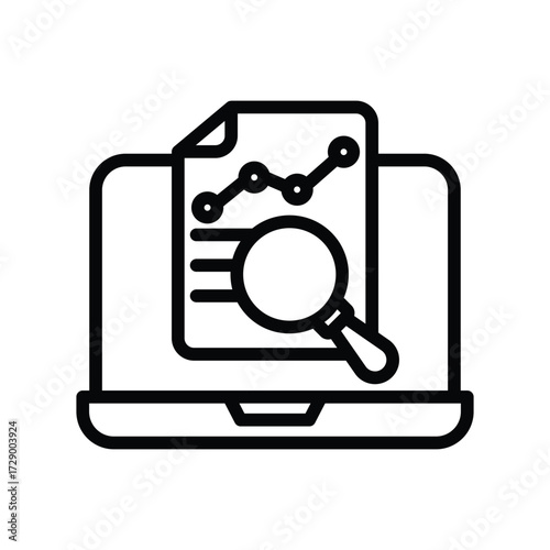 Descriptive Analytics line icon , vector, pixel perfect, illustrator file 

