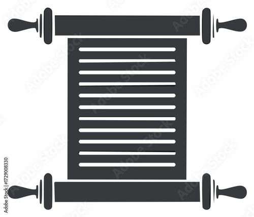 Vector of an Ancient Scroll. Old Manuscript Paper. Rolled Up Ancient Scroll Illustration.