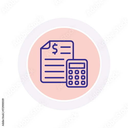 Accounting color circle icon , vector, pixel perfect, illustrator file 
