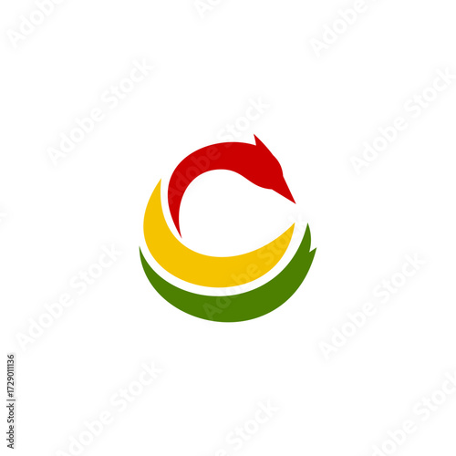 Sankofa bird logo design with full color - vector illustration, Sankofa bird emblem design on a white background. Suitable for your design need, logo, illustration, animation, etc.