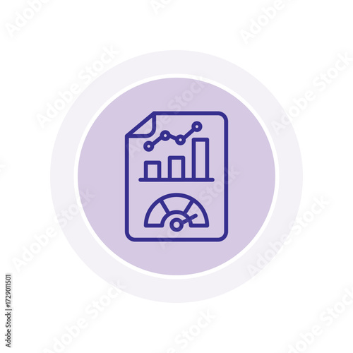 Data Benchmarking color circle icon , vector, pixel perfect, illustrator file 
