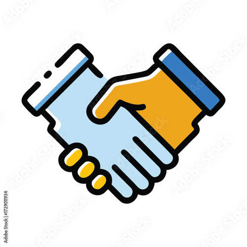 Handshake icon symbolizing agreement partnership and business collaboration
