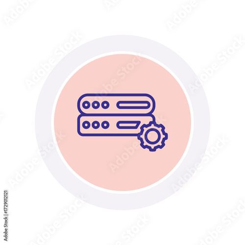 Data Management color circle icon , vector, pixel perfect, illustrator file 

