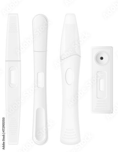 early pregnancy test at home cartoon stock vector illustration isolated on white background