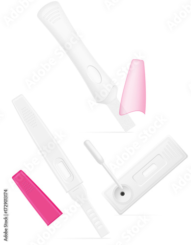 early pregnancy test at home cartoon stock vector illustration isolated on white background