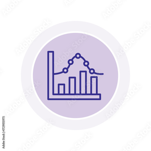 Histogram color circle icon , vector, pixel perfect, illustrator file 
