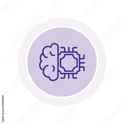 Machine Learning color circle icon , vector, pixel perfect, illustrator file 
