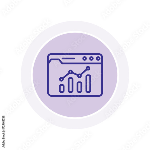 Online Analysis color circle icon , vector, pixel perfect, illustrator file 
