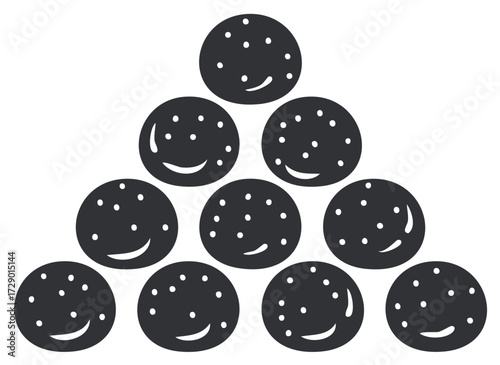 Heap of Chocolate Chip Cookies Treats Delicious Confectionary Baked Sweets Pattern