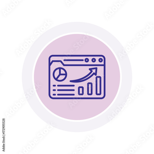 Web Analytics color circle icon , vector, pixel perfect, illustrator file 
