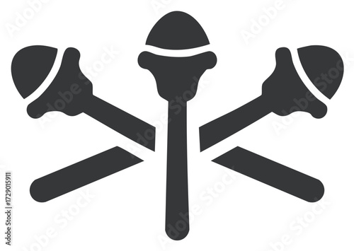 Triple Scepter Icon Symbolizing Leadership Power and Authority