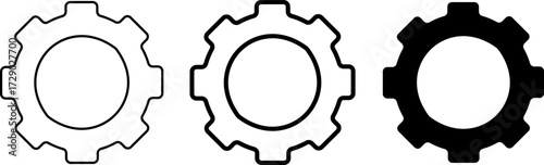 setting icon set. Gear or wheel icons collection. Tools and cog symbol 