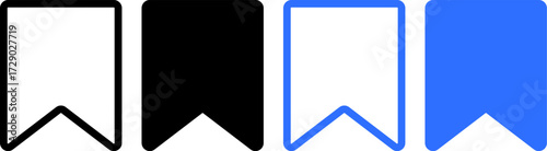 bookmark icon set. Save and favorite icons collection