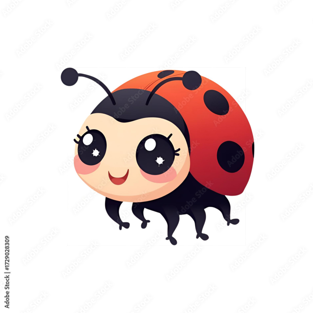 Fototapeta premium ladybug on white background
