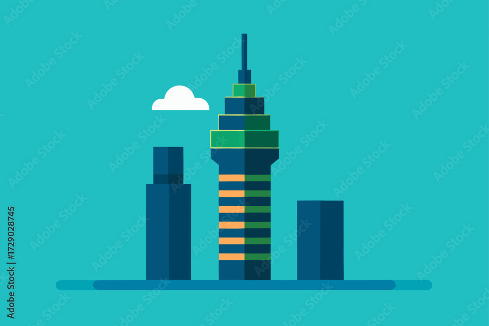 Obraz premium abstract city skyline