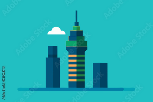 abstract city skyline