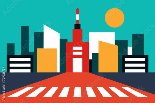 abstract city skyline