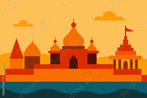 taj mahal vector illustration