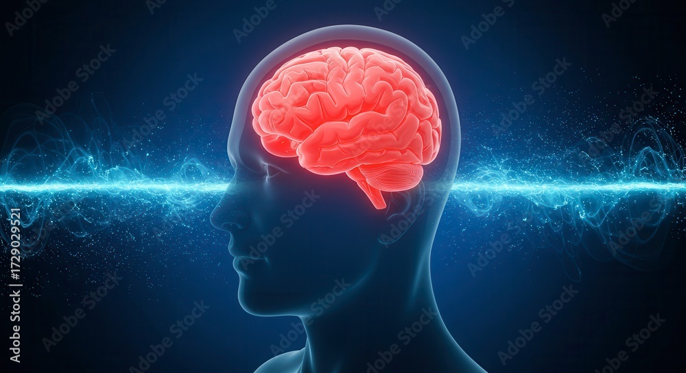 Obraz premium x-default Brain Scan Medical Visualization