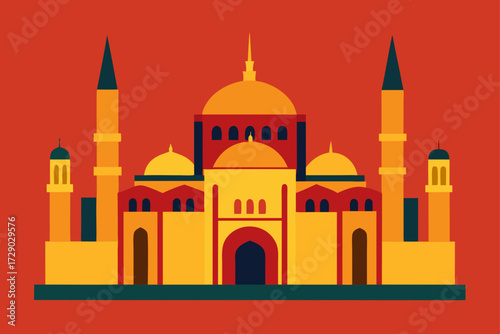 taj mahal vector illustration