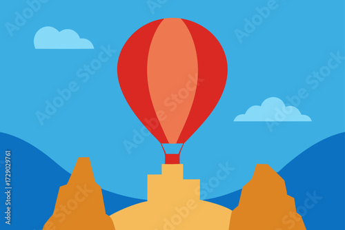 hot air balloon in the sky