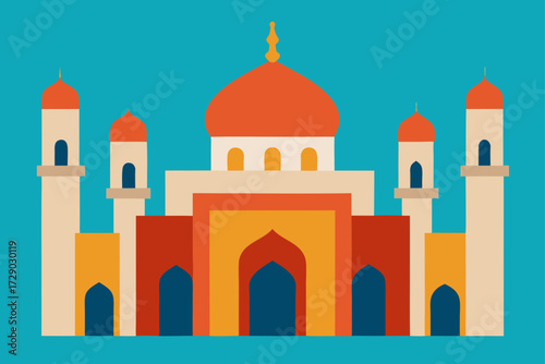 taj mahal vector illustration