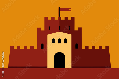silhouette of castle