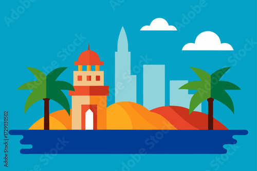vector illustration of mosque