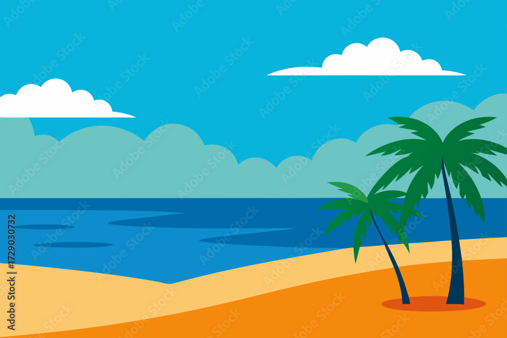 Obraz premium palm tree on the beach