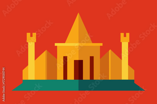 taj mahal vector illustration